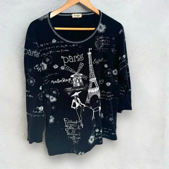 Paris vintage y2k graphic tee shirt grunge XL - Picture 1 of 4